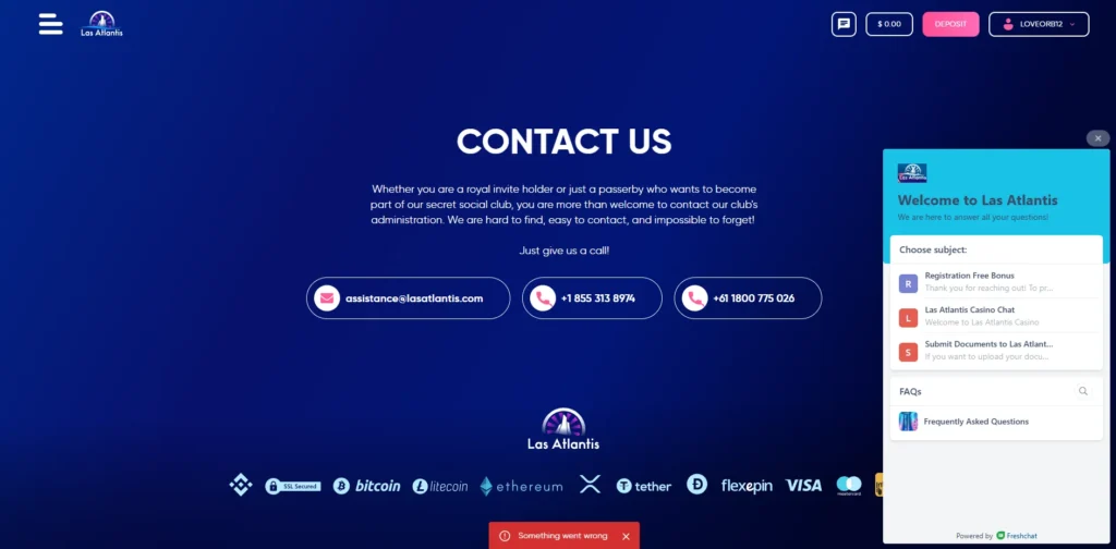 Contact Methods at Las Atlantis