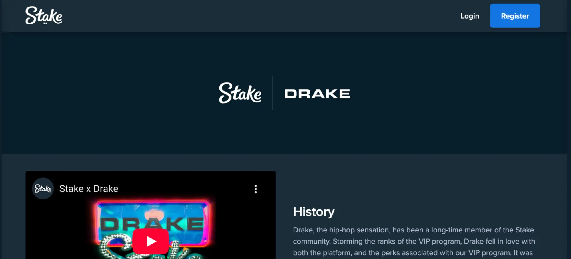 Stake.us signup button